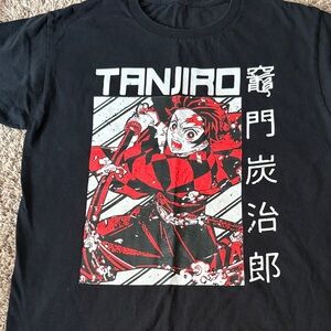 Tanjiro Kids Graphic T-Shirt - Black and Red